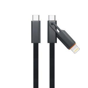 CB03-CC60W 2in-1 USB-C to USB-C+Lightning Cable
