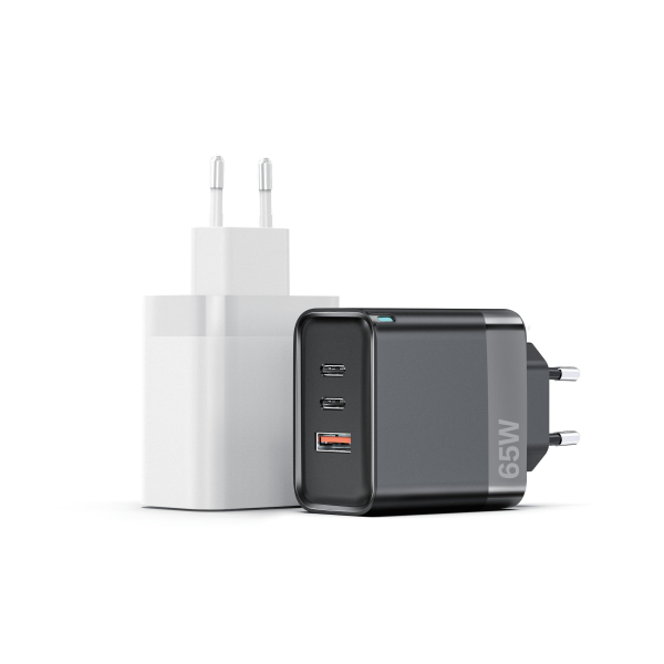 65W GaN Wall Charger Dual USB-C to USB-A