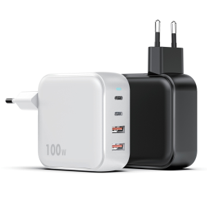 100W GaN Wall Charger Dual USB-C to Dual USB-A
