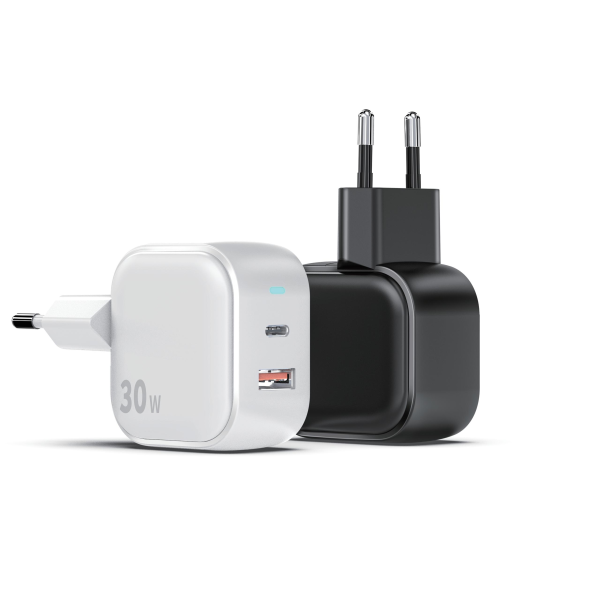 30W GaN Wall Charger USB-A to USB-C