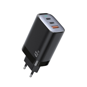 65W GaN Wall Charger Dual USB-C to USB-A – CH104 65W-2C+1A